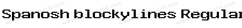Spanosh blockylines Regular字体转换
